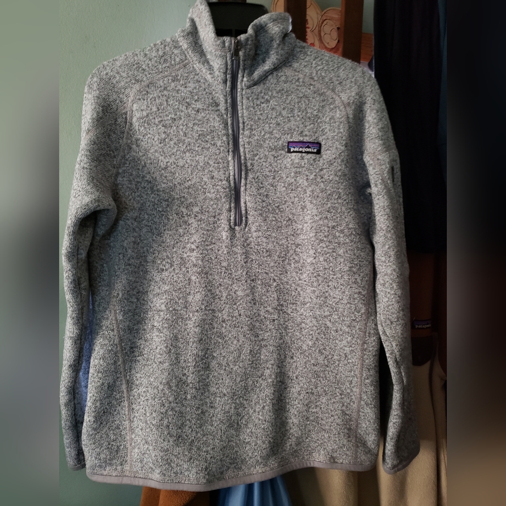 Patagonia Gray Zip Up Sweater